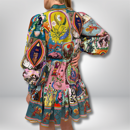 Ella - Graceful Floral Elegance Dress