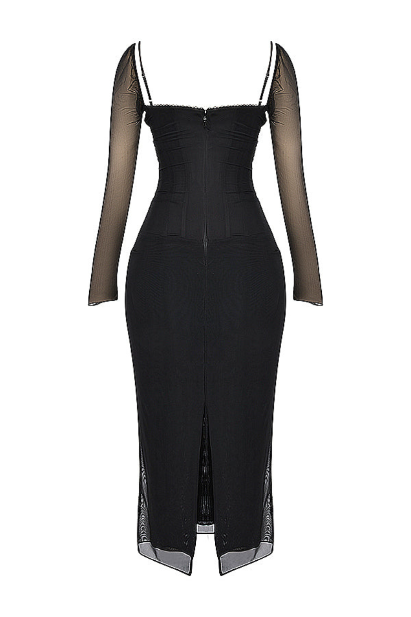 Marisa | Chic Black Dress for Women | Stylish & Cozy Elegance