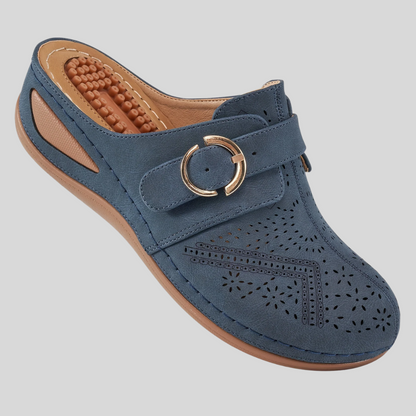 Annabel - Stylish and Comfortable Closed-Toe Sporty Sandals with Chic Buckle Straps