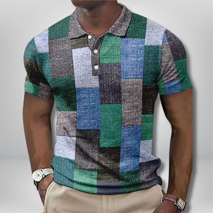 Parker - Stylish Short-Sleeved Checkered Polo Shirt