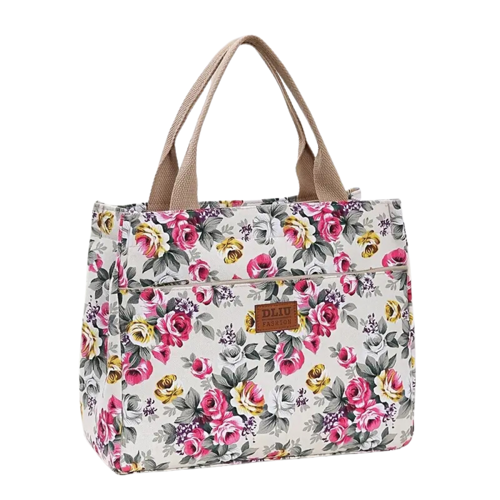 Chic Floral Print Tote Handbag for Effortless Elegance