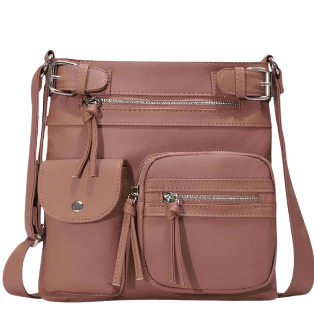 Stylish Leather Shoulder Bag with Ample Compartments