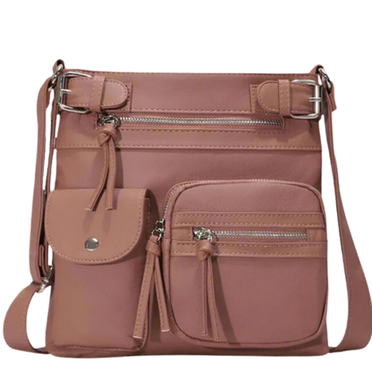 Stylish Leather Shoulder Bag with Ample Compartments