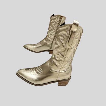Cait - Stunning Metallic Cowboy Boots for Fashion-Forward Women