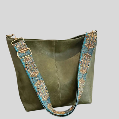 Sleek Vintage-Inspired Leather Tote Bag for Effortless Style