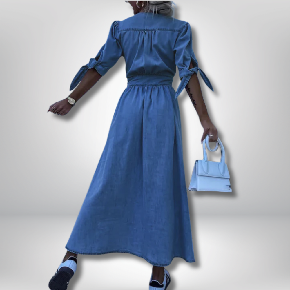 Charlotte - Chic & Stylish Long Denim Dress