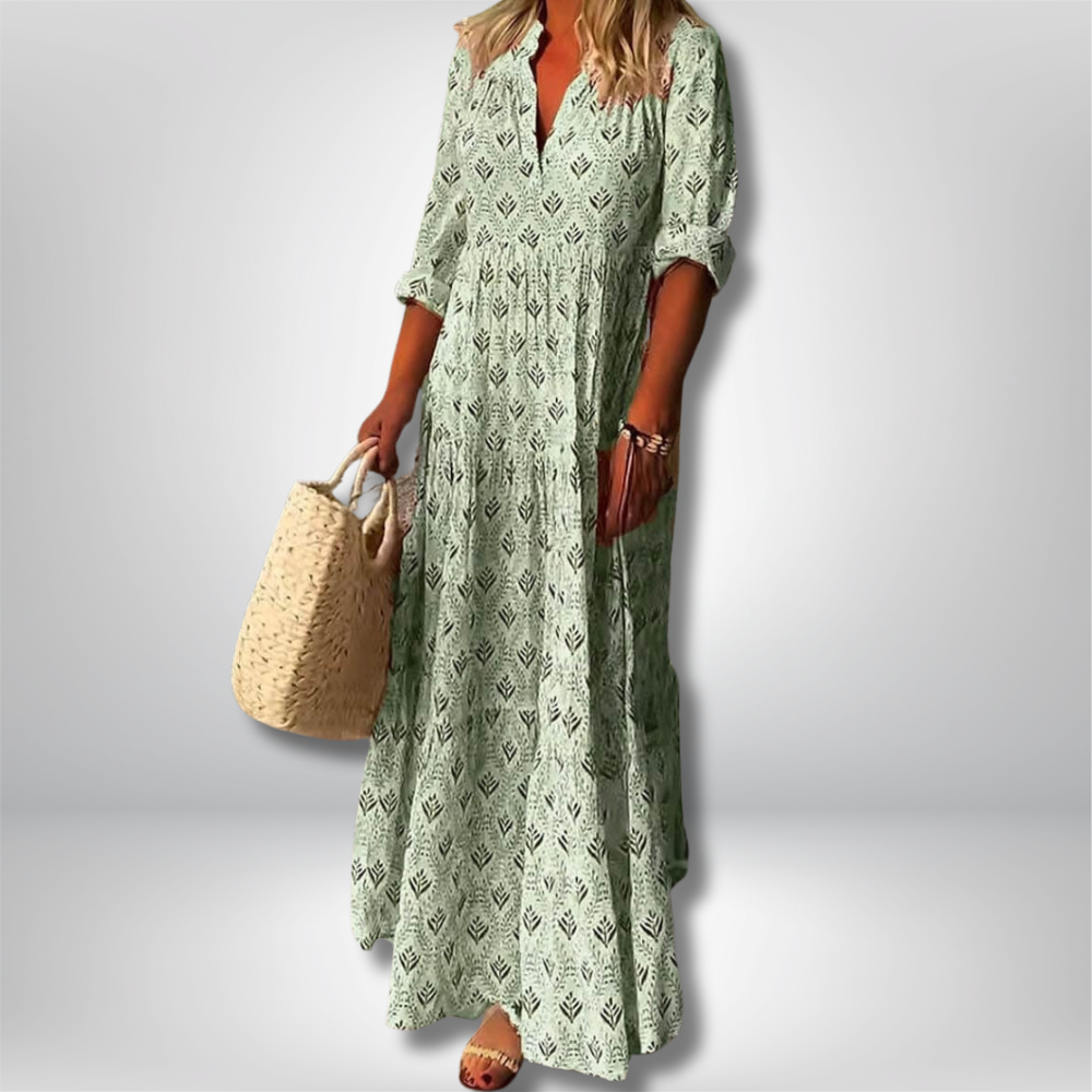 Taila - Graceful Linen Maxi Dress for Effortless Style