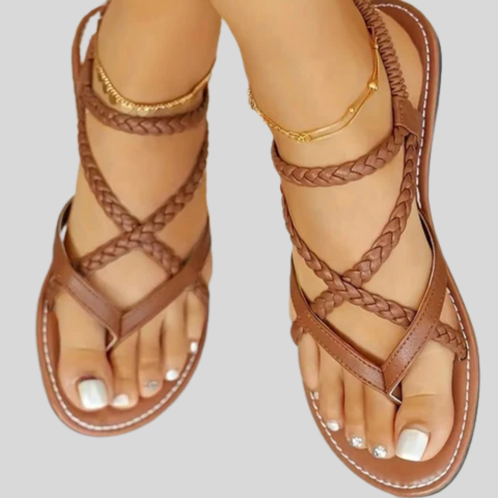 Liviaa | Stylish Braided Flat Sandals for Women