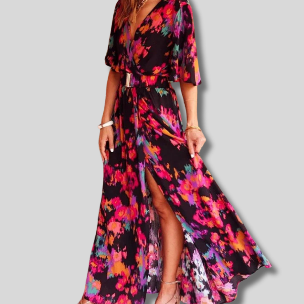 Yasmin - Stunningly Elegant Maxi Wrap Dress for Every Occasion