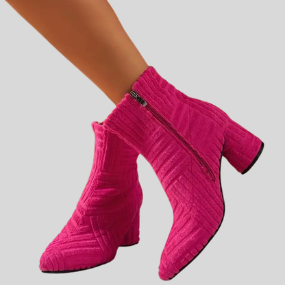 Chic Women's Color Block Heeled Boots for Every Occasion