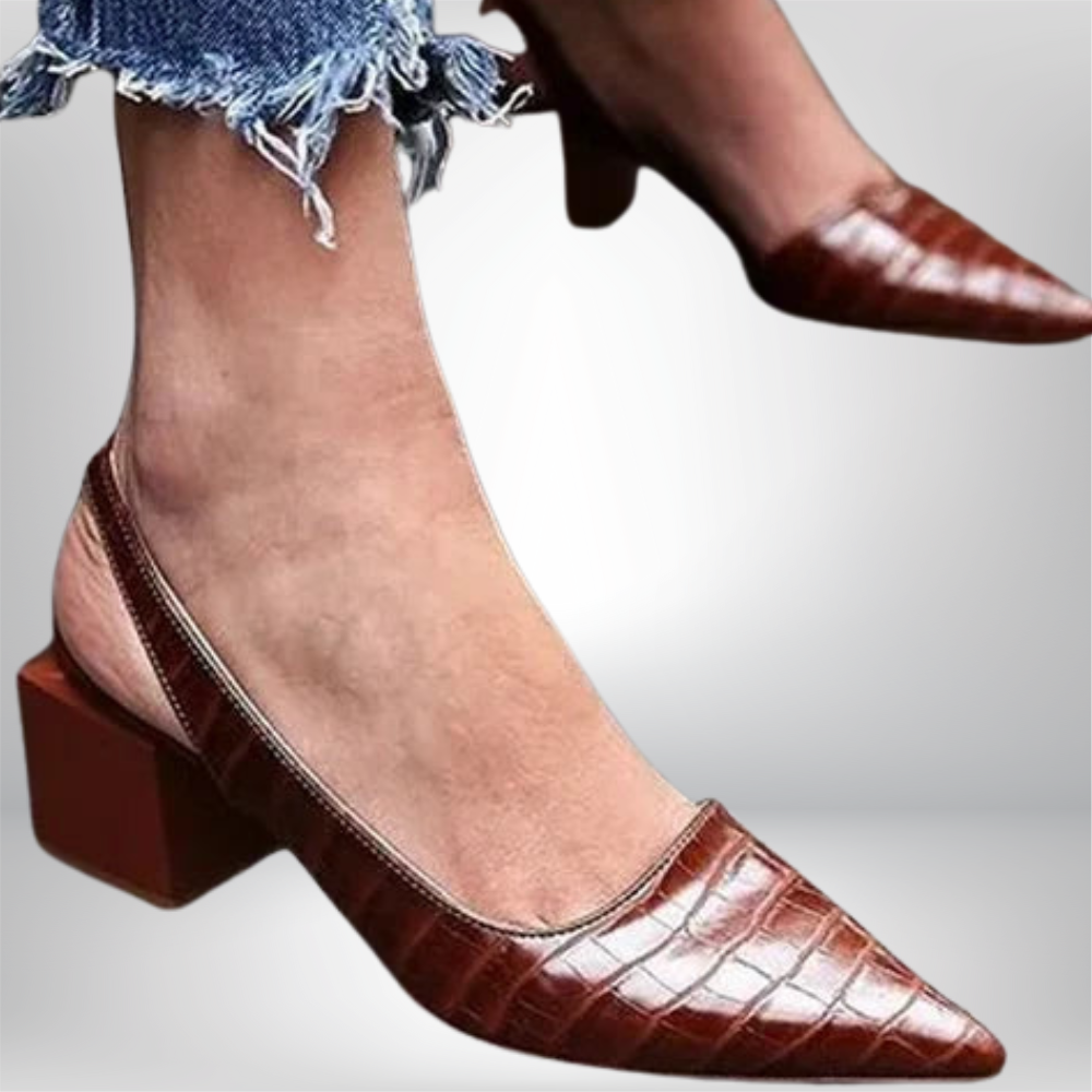 Orlaith - Chic Crocodile Print Pumps