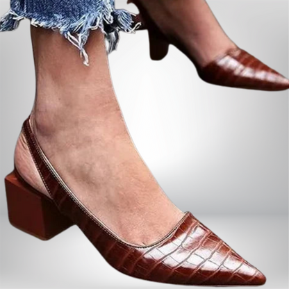 Orlaith - Chic Crocodile Print Pumps