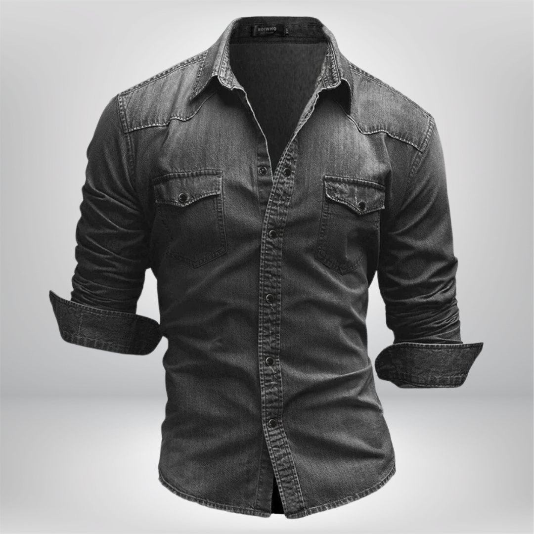 Vintage-Inspired Leo Denim Shirt