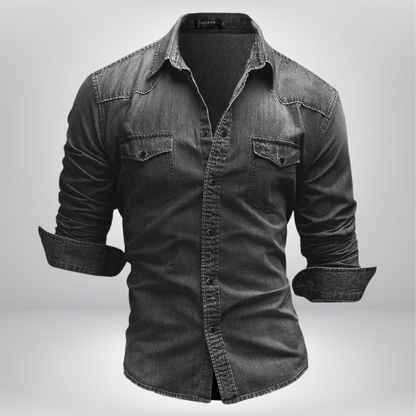 Vintage-Inspired Leo Denim Shirt