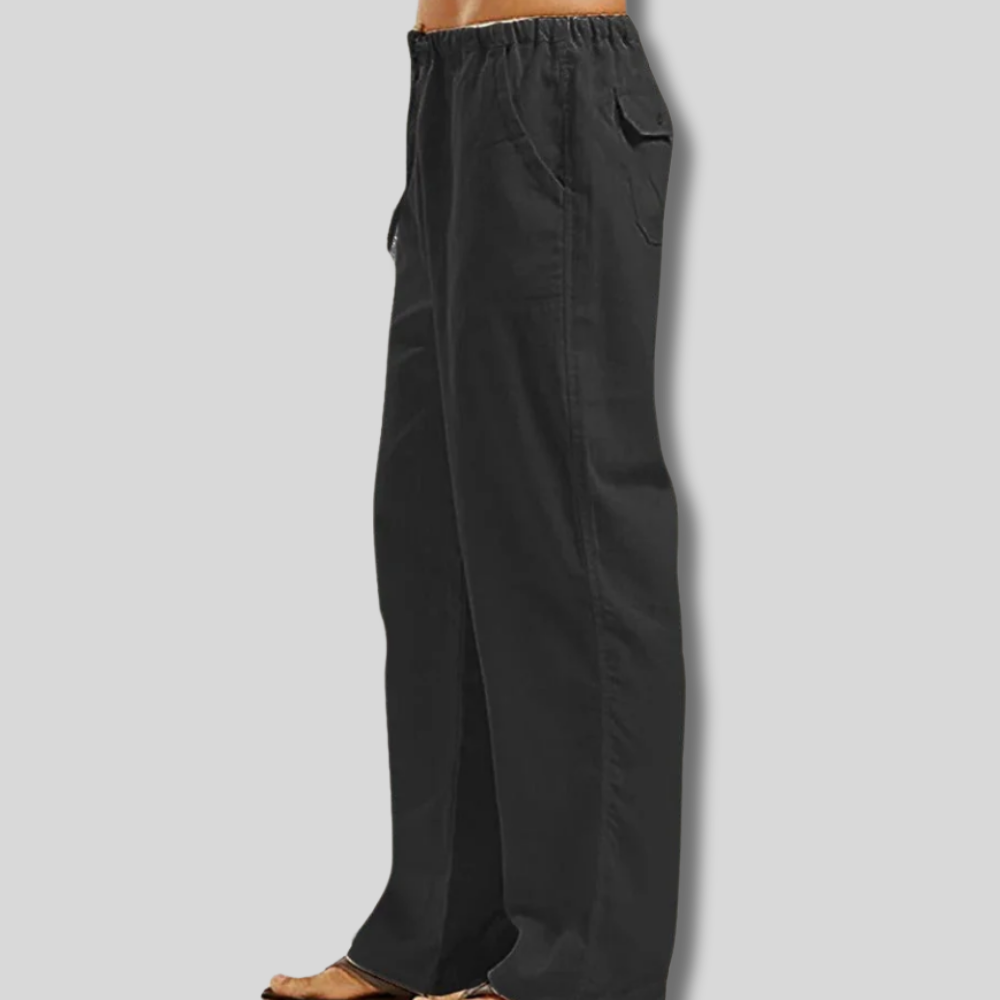 Breezy Summer Linen Relaxed-Fit Trousers for Men