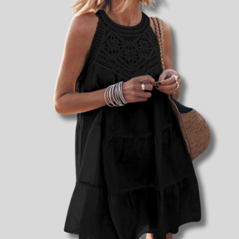 Charming Yana - Crochet Detailing Summer Dress