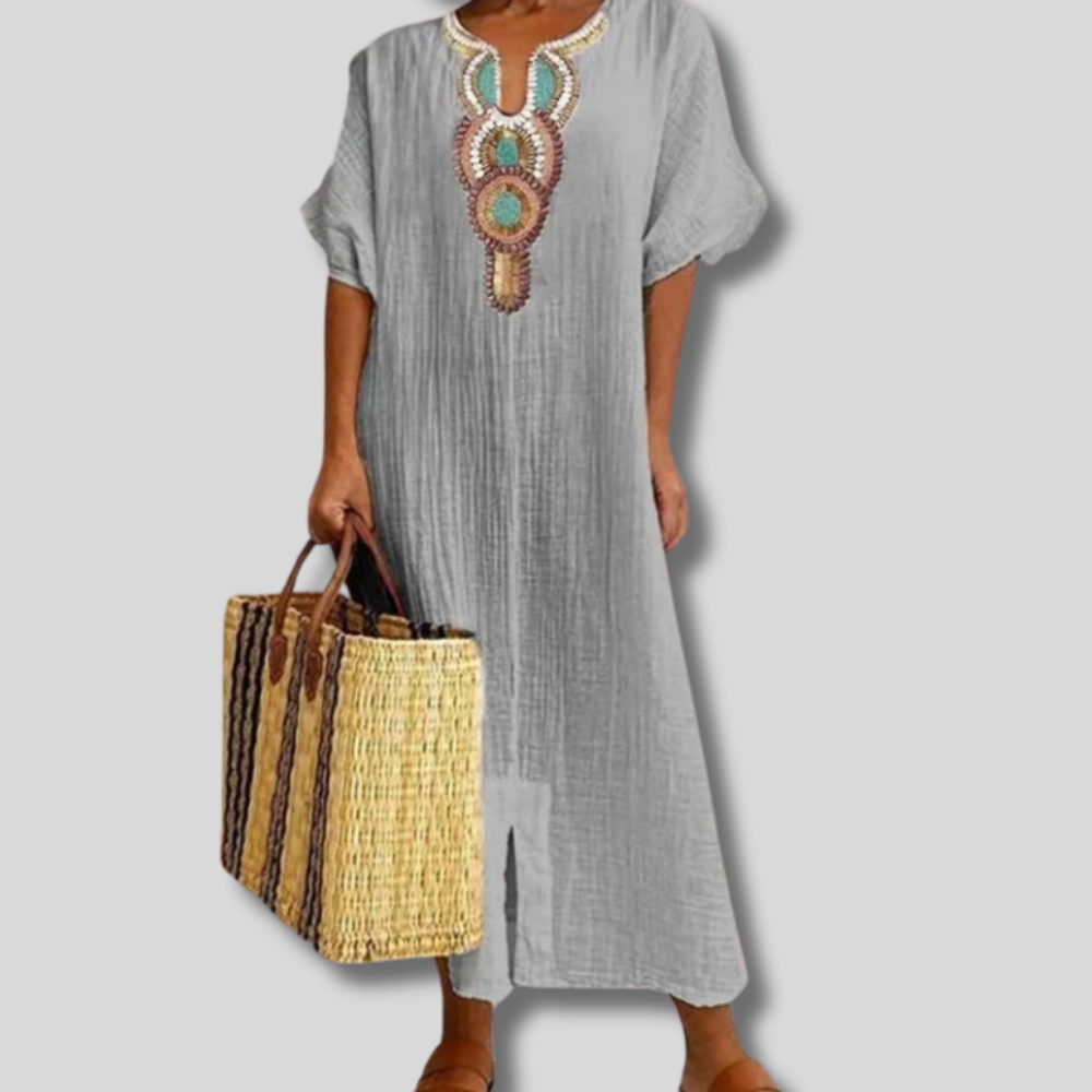 Chic Bohemian-Inspired Casual Dress for Women by Tyra