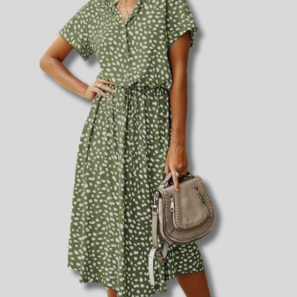 Emily - Effortlessly Chic Bohemian Midi Dress for Summer