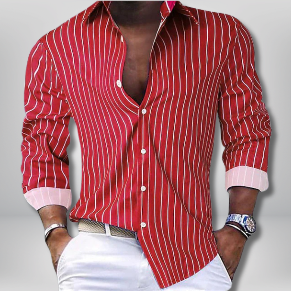 Nate - Vibrant Striped Shirt