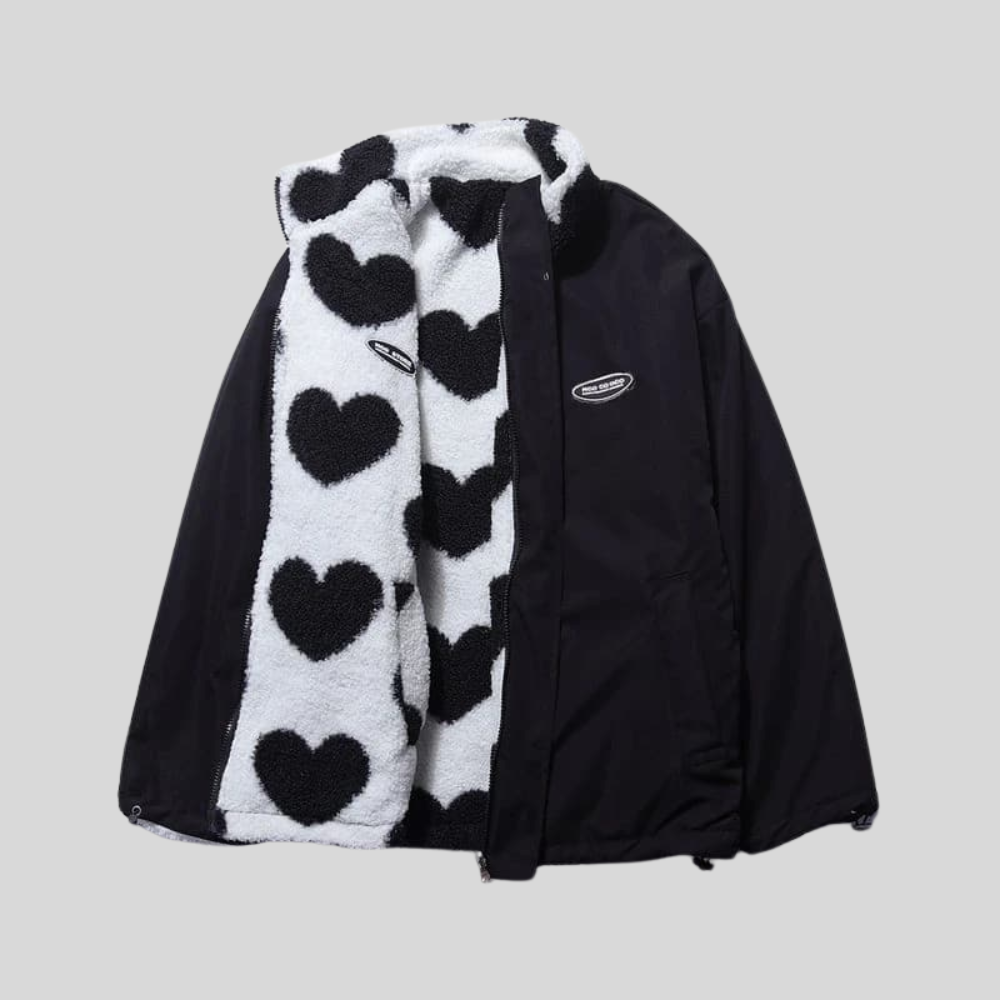 Billie - Stylish Double-Sided Heart Coat for Women