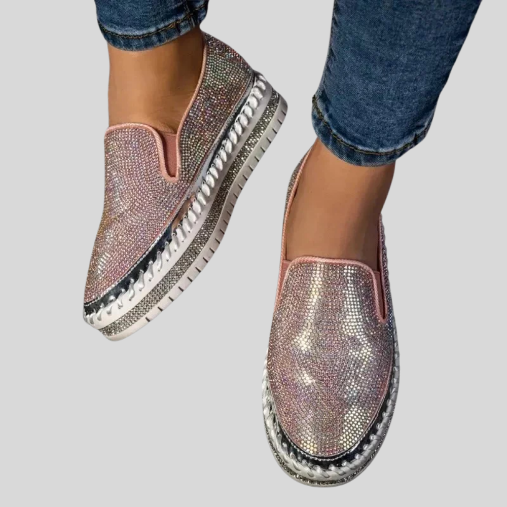 Rosan - Stylish and Cozy Glitter Loafers for Women