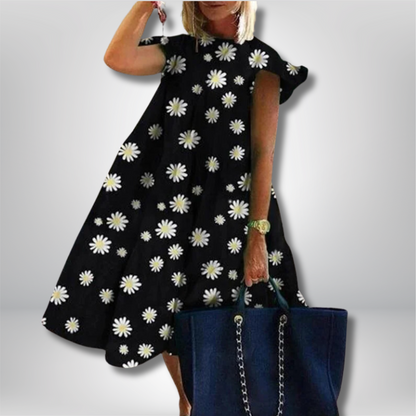 Ferrnanda - Effortlessly Chic Vintage Loose-Fitting Dress