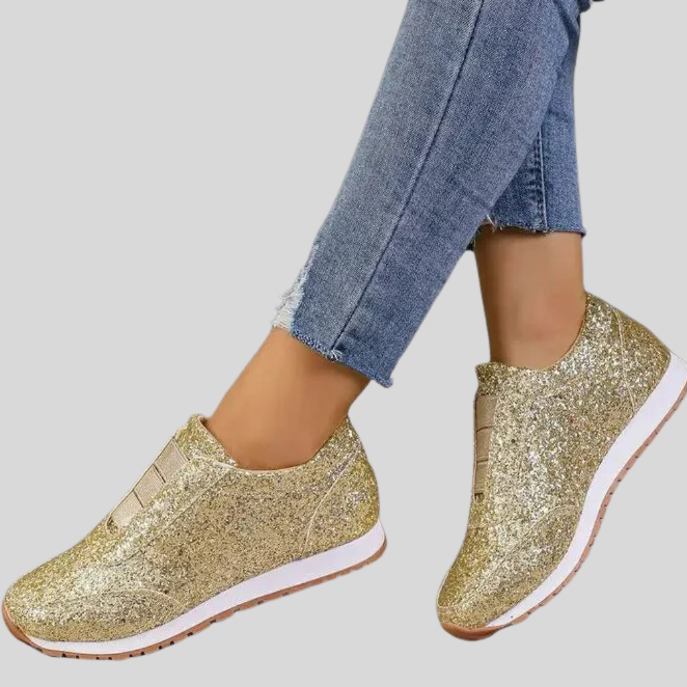 Mabel - Sparkling Slip-On Sneakers with Trendy Contrast Sole