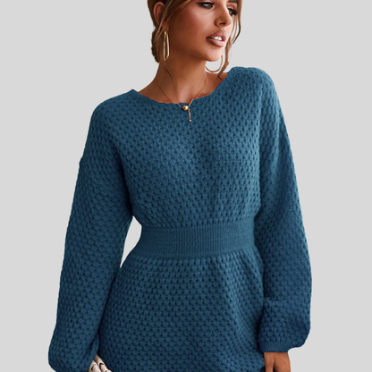Wanita - Cozy Knitted Sweater Dress for Women