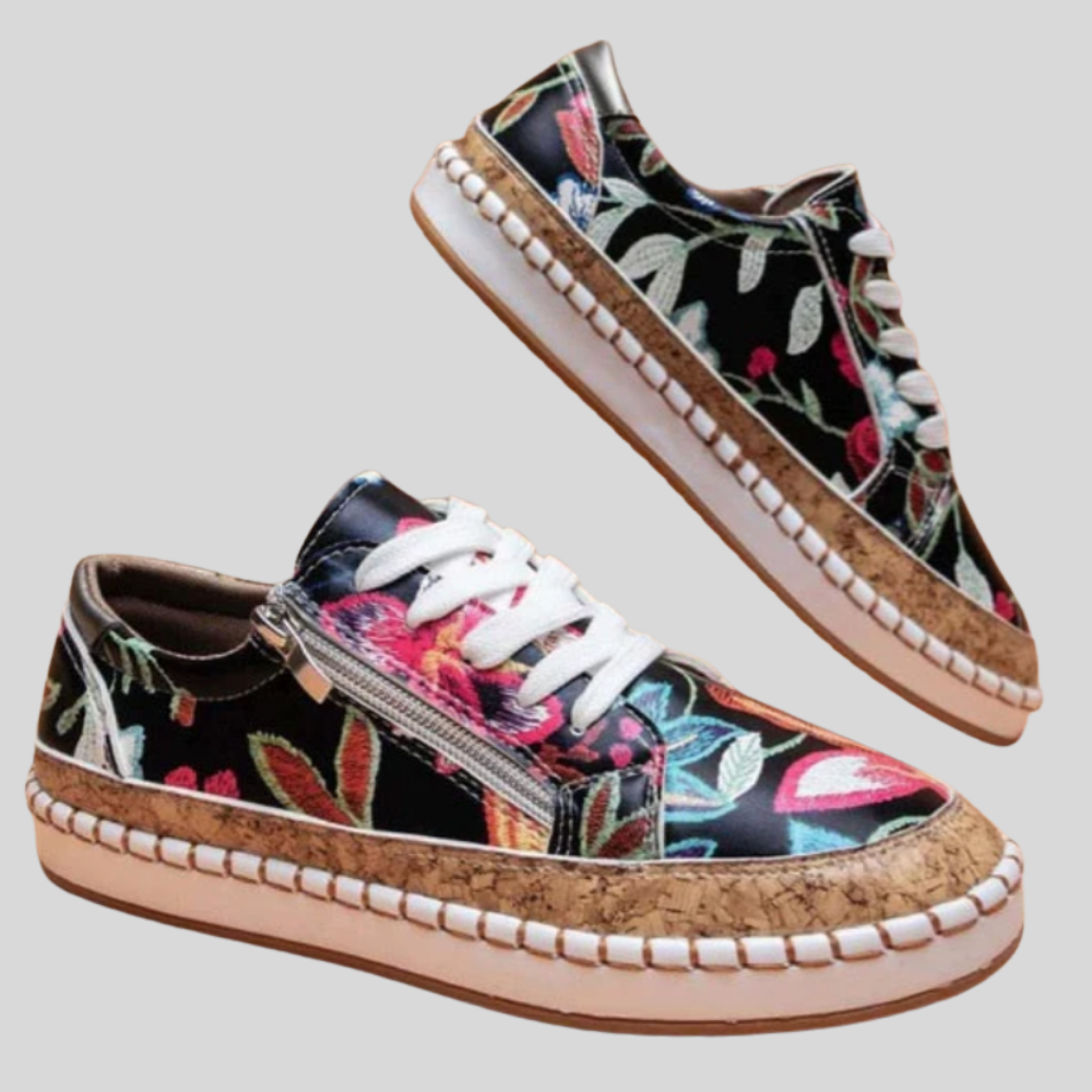 Florafit - Stylish Ergonomic Floral Print Shoes for Comfort and Style