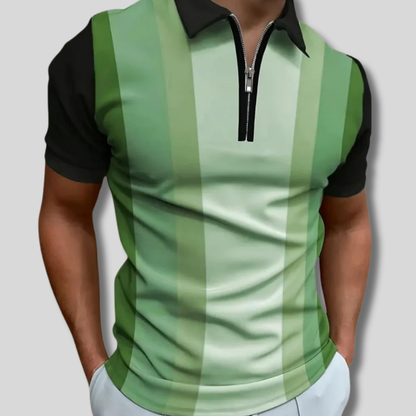 Enzo - Stylish Half-Zip Polo Shirt for Effortless Elegance