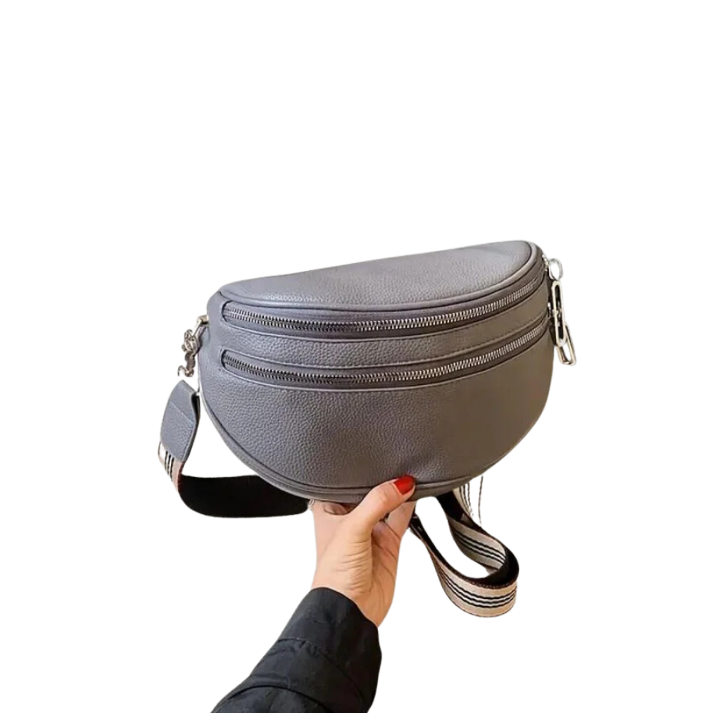 Chic Double-Zip Crossbody Bag for Effortless Style