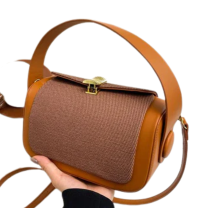 Chic Two-Toned Textured Tote Bag