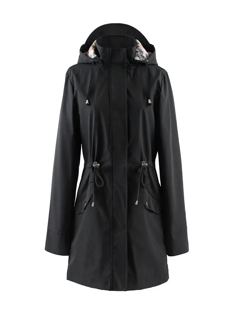 Kiah - Stylish Women's Long Sleeve Rain Coat for Elegance in Any Weather