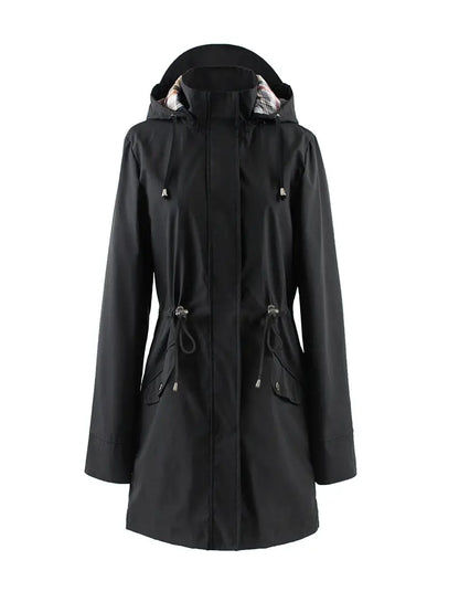 Kiah - Stylish Women's Long Sleeve Rain Coat for Elegance in Any Weather