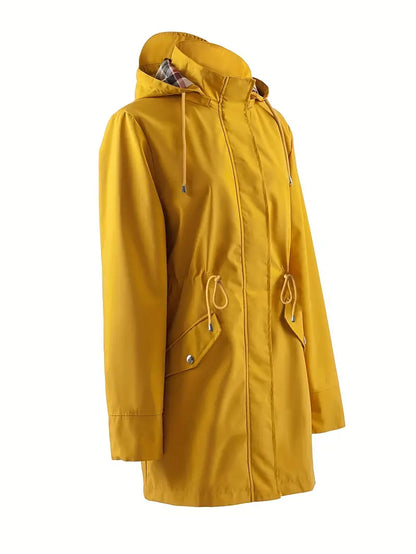 Kiah - Stylish Women's Long Sleeve Rain Coat for Elegance in Any Weather