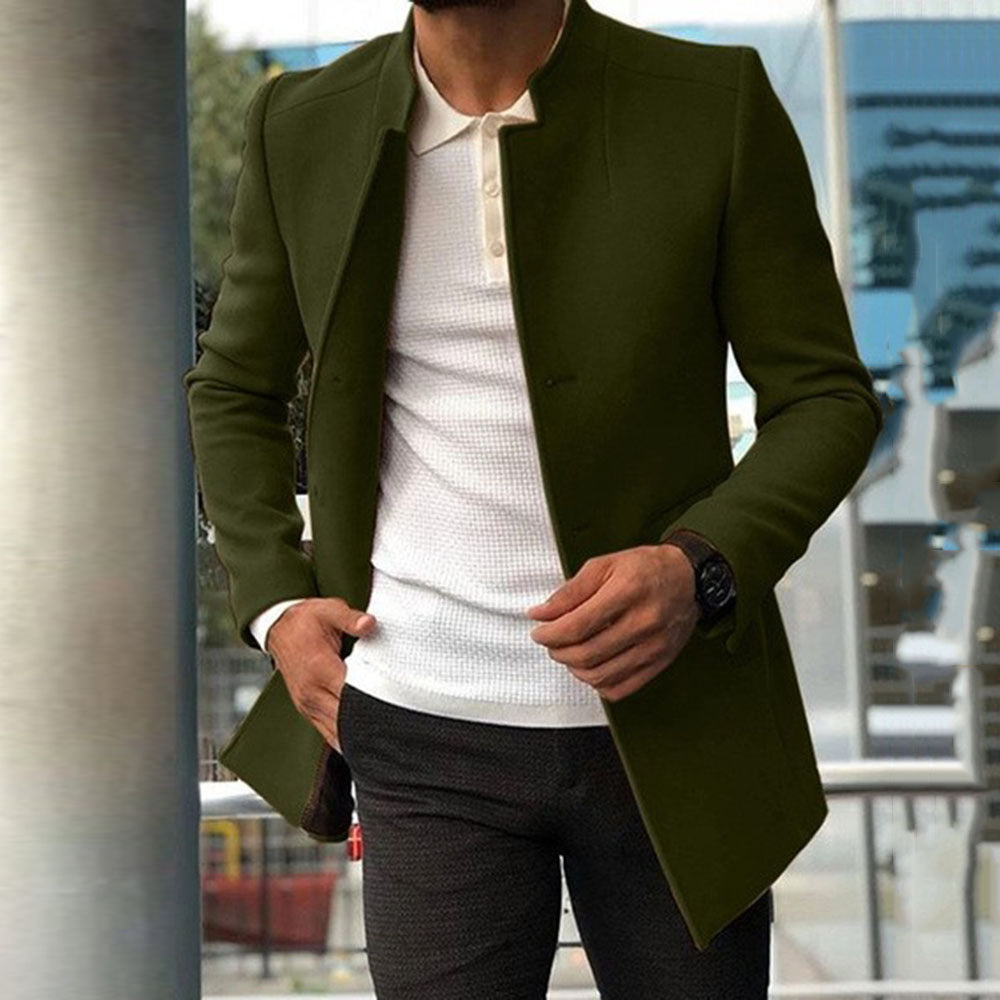 Guillermo - Stylish Solid-Colored Men's Coat