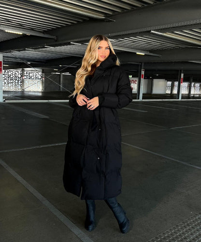 Maleah | Stylish Long Spring Coat with Chic Belt