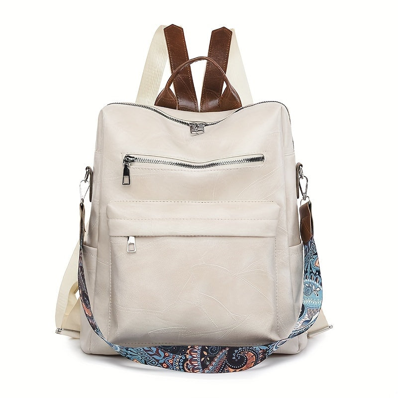 Stylish Convertible Retro Leather Backpack for the Modern Woman