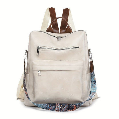 Stylish Convertible Retro Leather Backpack for the Modern Woman