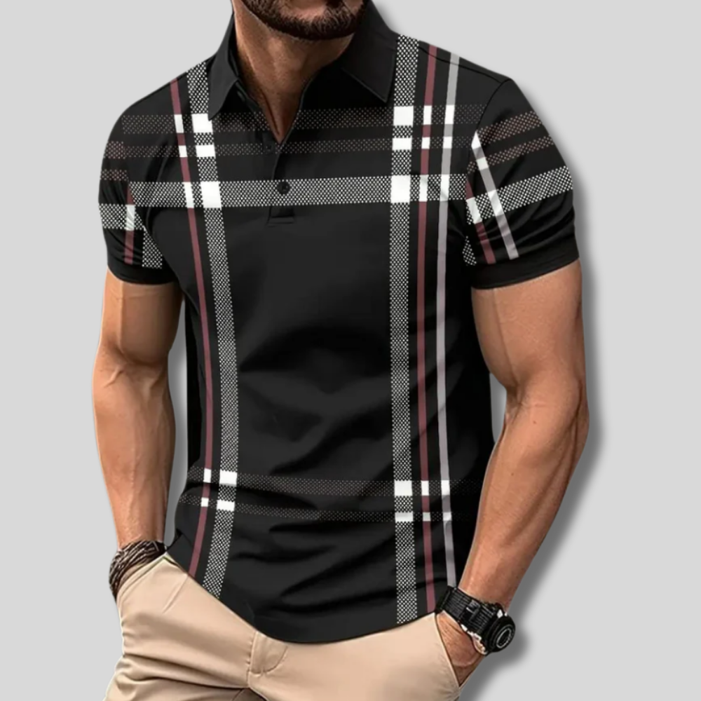 Emilio - Trendy Checkered Polo Shirt for Men
