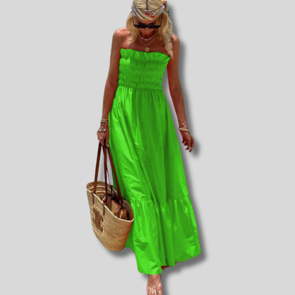 Carmen - Elegant Women's Maxi Dress with Stylish Tube Top Design