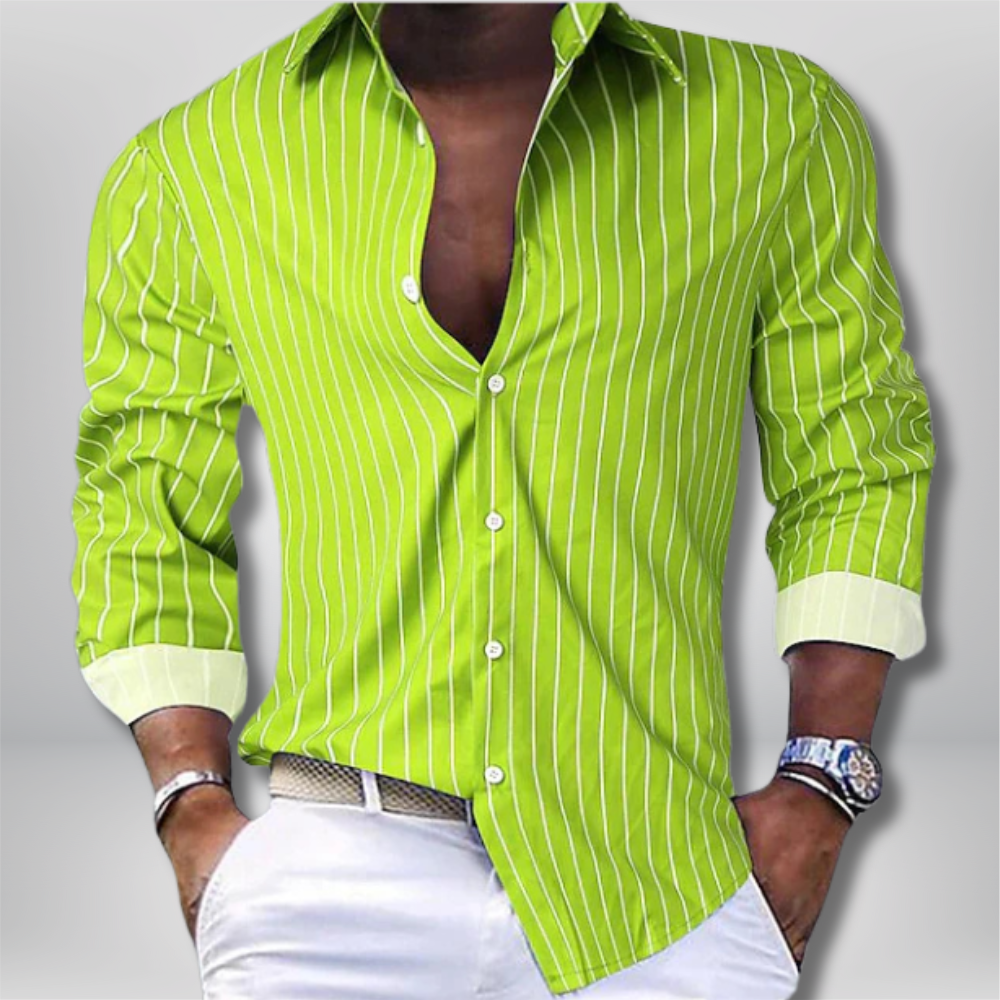 Nate - Vibrant Striped Shirt
