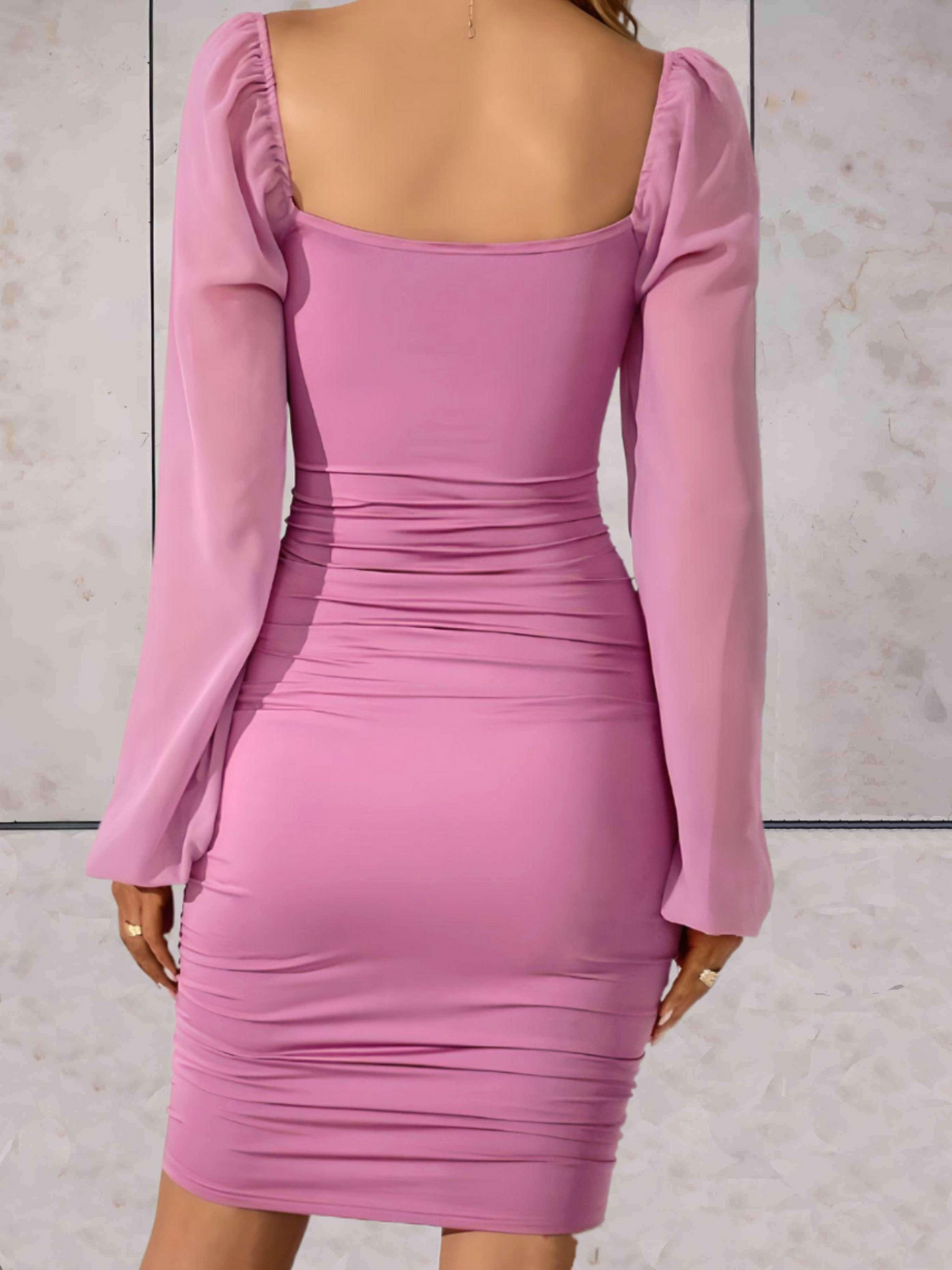 Wilhelmina - Chic Women's Mini Dress Featuring Flowy Wide Sleeves