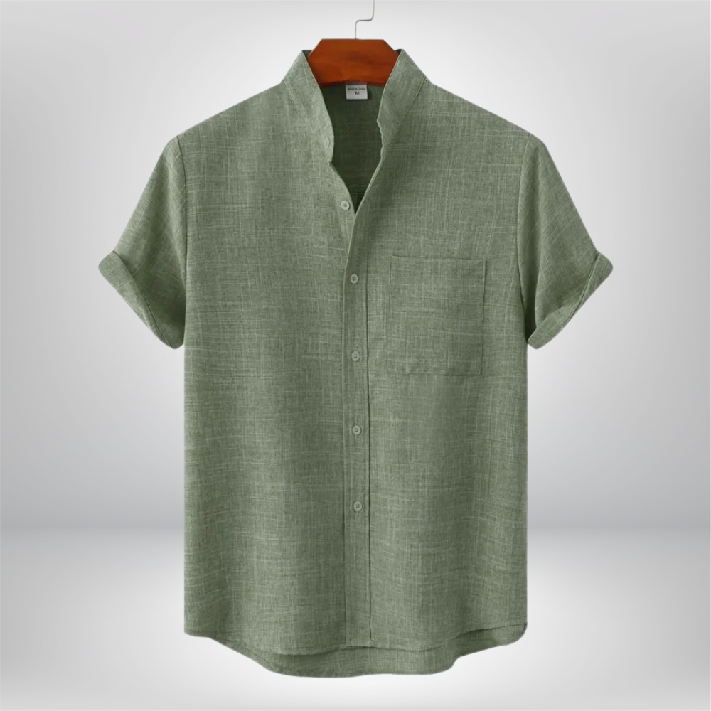 Chase - Stylish Short-Sleeve Linen Shirt for Effortless Casual Chic