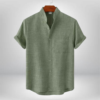 Chase - Stylish Short-Sleeve Linen Shirt for Effortless Casual Chic
