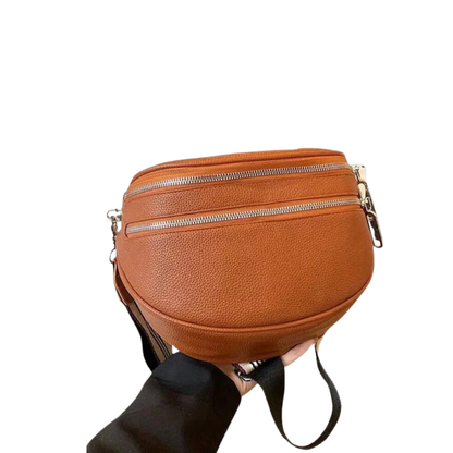Chic Double-Zip Crossbody Bag for Effortless Style