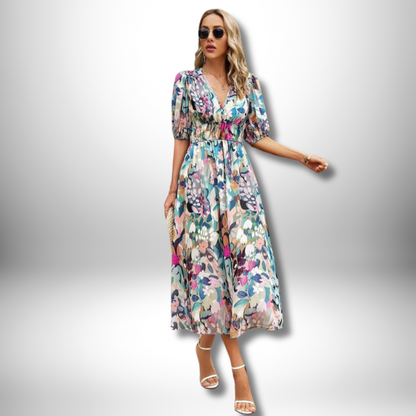Emilia - Vibrant Long Dress for a Dazzling Look