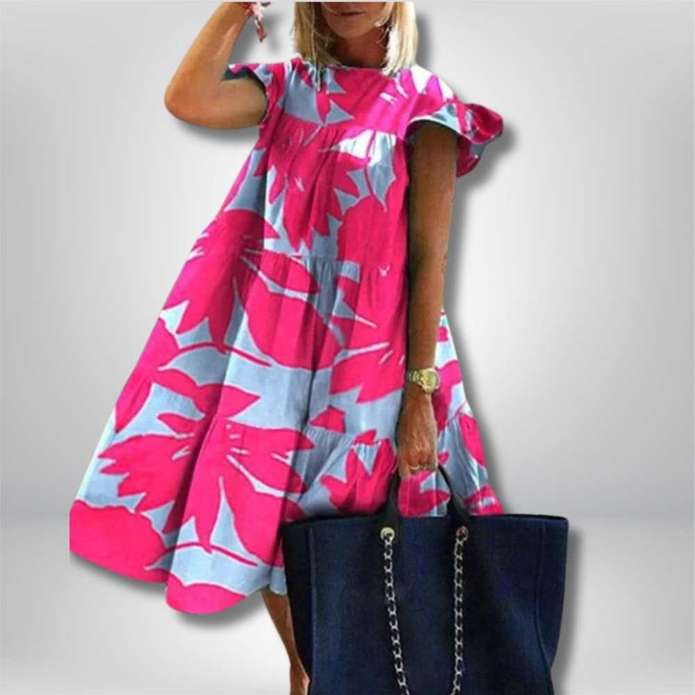 Ferrnanda - Effortlessly Chic Vintage Loose-Fitting Dress