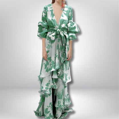 Gabriela - Elegant Chiffon Dress with Stunning Prints for Festive Occasions