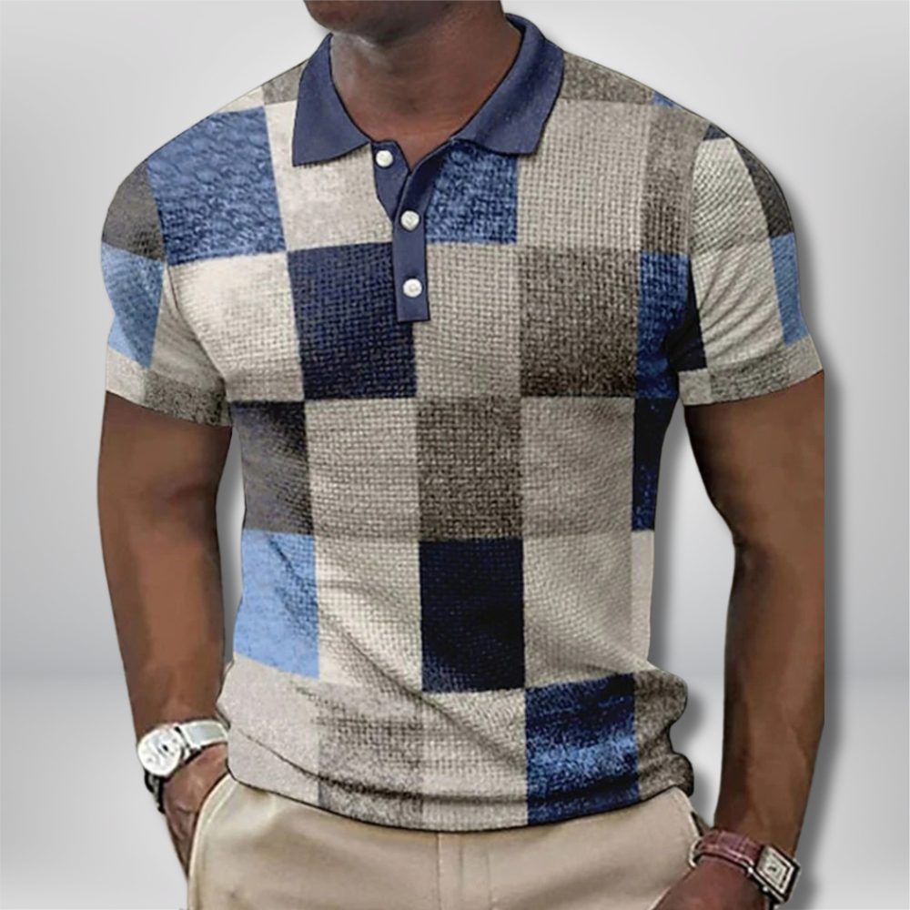Parker - Stylish Short-Sleeved Checkered Polo Shirt